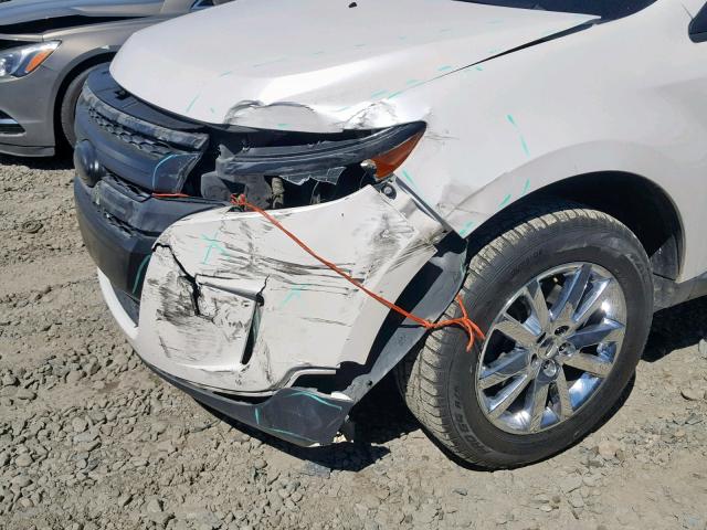 2FMDK3JC7BBB08022 - 2011 FORD EDGE SEL WHITE photo 9