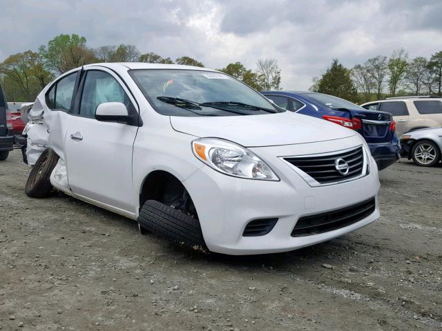 3N1CN7AP0EL837881 - 2014 NISSAN VERSA S WHITE photo 1