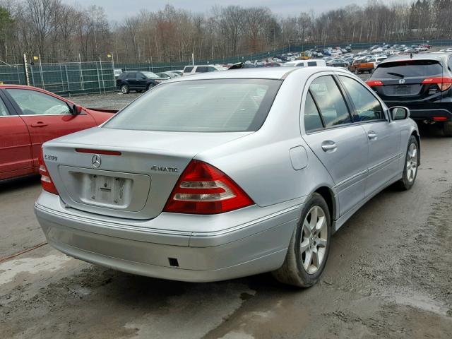 WDBRF92H17F904751 - 2007 MERCEDES-BENZ C 280 4MAT SILVER photo 4