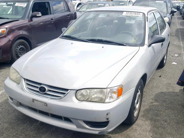 1NXBR12E91Z560697 - 2001 TOYOTA COROLLA CE SILVER photo 2