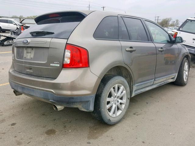 2FMDK3J9XDBB45170 - 2013 FORD EDGE SEL GRAY photo 4