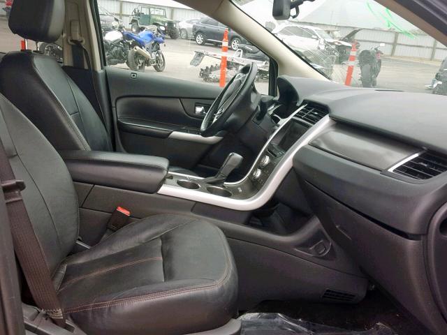 2FMDK3J9XDBB45170 - 2013 FORD EDGE SEL GRAY photo 5