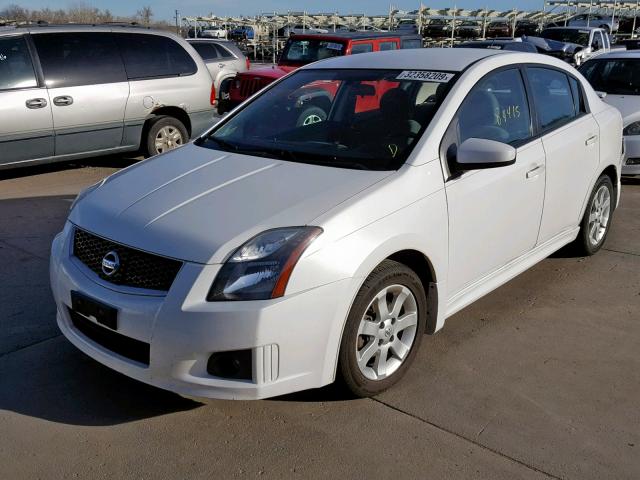 3N1AB6AP2CL708242 - 2012 NISSAN SENTRA 2.0 WHITE photo 2