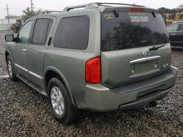 5N3AA08C54N806928 - 2004 INFINITI QX56 GREEN photo 3