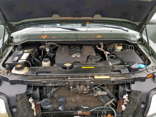 5N3AA08C54N806928 - 2004 INFINITI QX56 GREEN photo 7