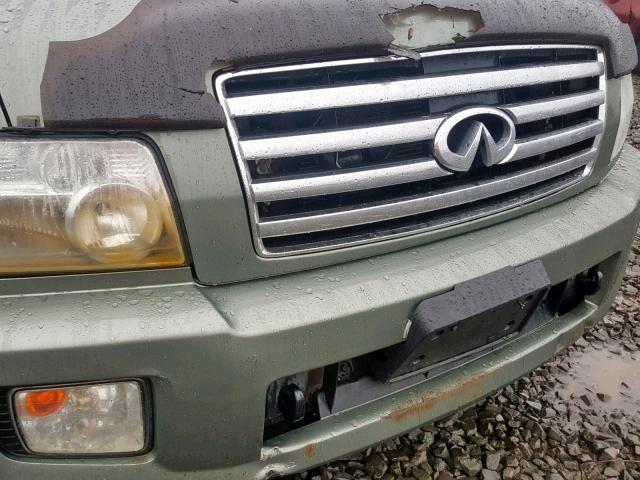 5N3AA08C54N806928 - 2004 INFINITI QX56 GREEN photo 9