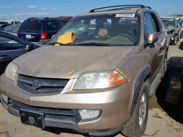 2HNYD18861H540466 - 2001 ACURA MDX TOURIN GOLD photo 2