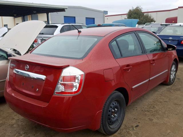 3N1AB6APXCL762758 - 2012 NISSAN SENTRA 2.0 RED photo 4