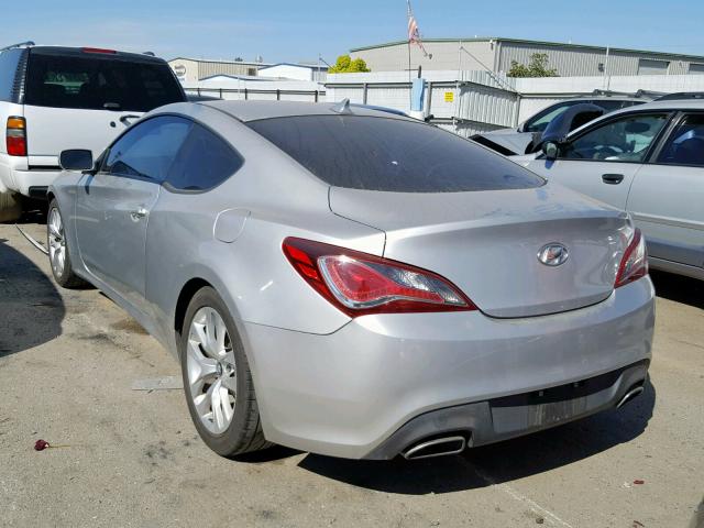 KMHHT6KDXDU100159 - 2013 HYUNDAI GENESIS CO SILVER photo 3