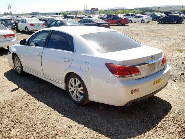 4T1BK3DBXBU388961 - 2011 TOYOTA AVALON BAS WHITE photo 3