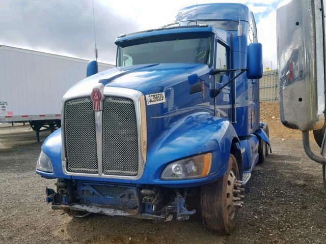 1XKAD49X4BJ276134 - 2011 KENWORTH CONSTRUCTI BLUE photo 2