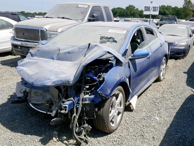 1G1RC6S51JU136165 - 2018 CHEVROLET VOLT LT BLUE photo 2