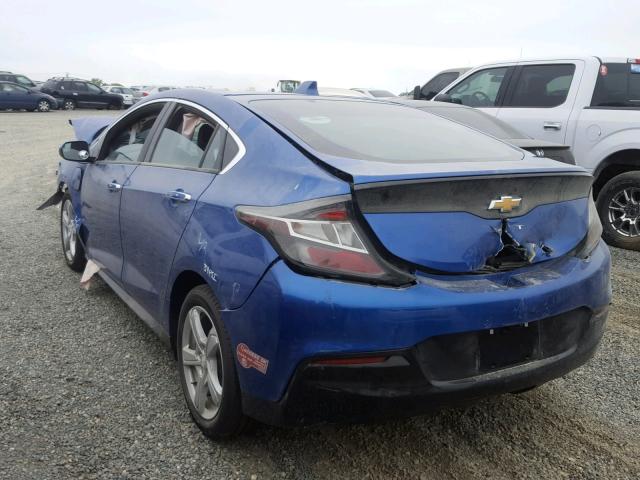 1G1RC6S51JU136165 - 2018 CHEVROLET VOLT LT BLUE photo 3