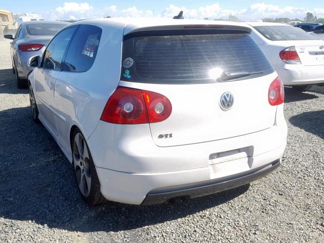 WVWFV71K87W107163 - 2007 VOLKSWAGEN NEW GTI FA WHITE photo 3