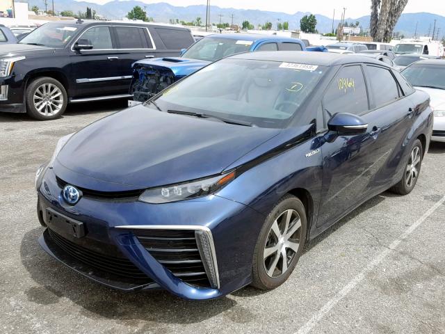 JTDBVRBD0HA003694 - 2017 TOYOTA MIRAI BLUE photo 2