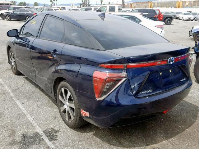 JTDBVRBD0HA003694 - 2017 TOYOTA MIRAI BLUE photo 3