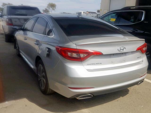 5NPE34AFXGH324836 - 2016 HYUNDAI SONATA SPO GRAY photo 3