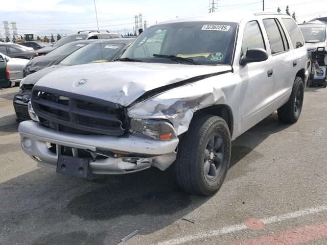 1D4HR38N03F513277 - 2003 DODGE DURANGO SP SILVER photo 2