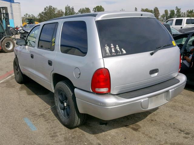 1D4HR38N03F513277 - 2003 DODGE DURANGO SP SILVER photo 3