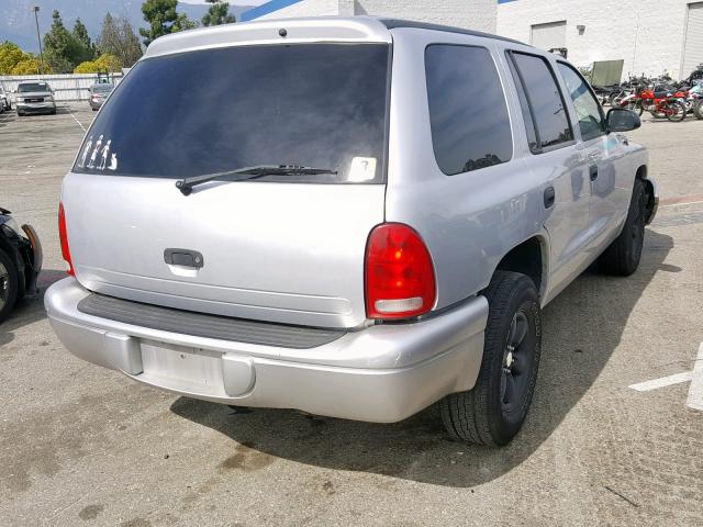 1D4HR38N03F513277 - 2003 DODGE DURANGO SP SILVER photo 4