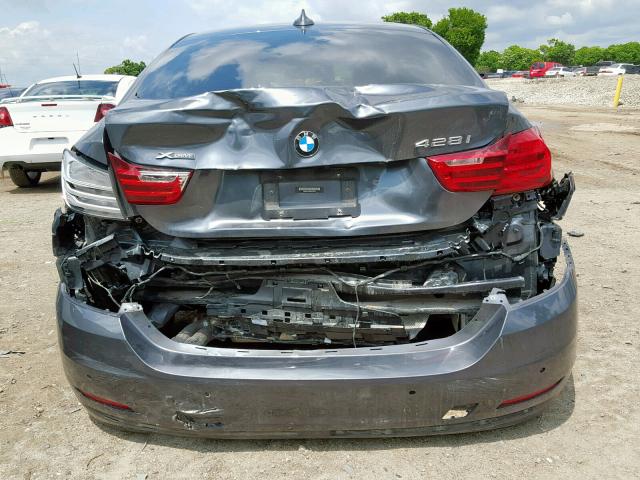 WBA4A7C59FD415315 - 2015 BMW 428 XI GRAY photo 9