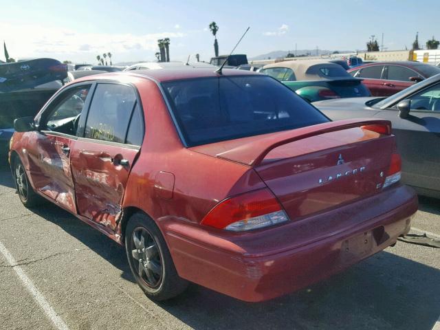 JA3AJ26E23U071356 - 2003 MITSUBISHI LANCER ES RED photo 3