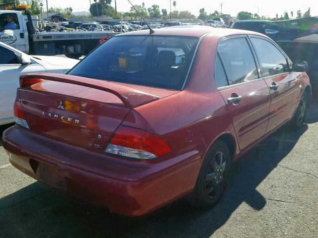 JA3AJ26E23U071356 - 2003 MITSUBISHI LANCER ES RED photo 4