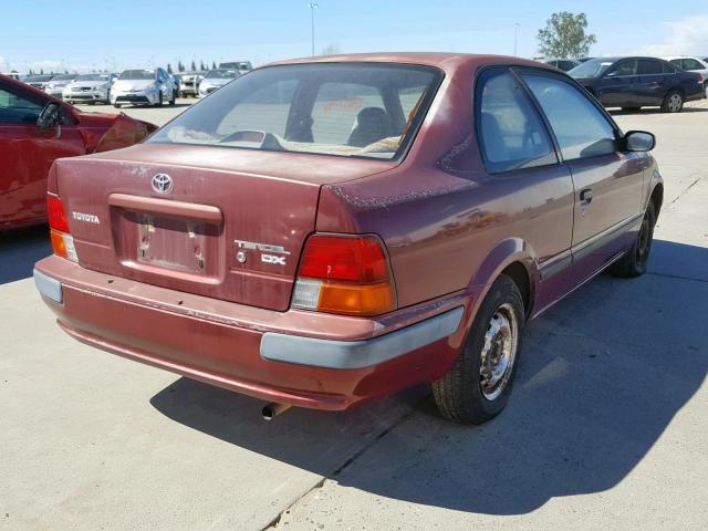 JT2EL56D8S0015362 - 1995 TOYOTA TERCEL DX RED photo 4