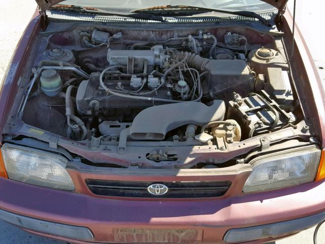 JT2EL56D8S0015362 - 1995 TOYOTA TERCEL DX RED photo 7