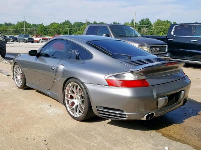 WP0AB29912S686018 - 2002 PORSCHE 911 TURBO GRAY photo 3