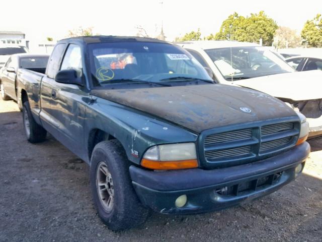 1B7GL22N1YS622245 - 2000 DODGE DAKOTA GREEN photo 1