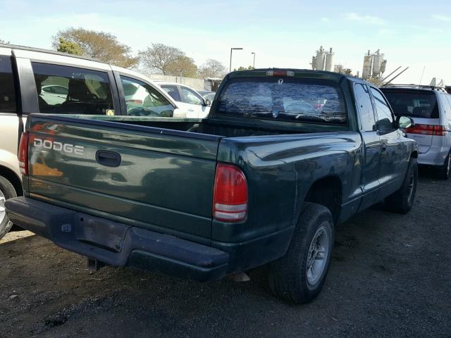 1B7GL22N1YS622245 - 2000 DODGE DAKOTA GREEN photo 4