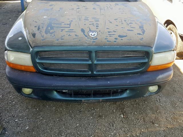 1B7GL22N1YS622245 - 2000 DODGE DAKOTA GREEN photo 7