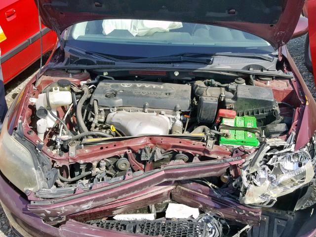 JTKDE177650036593 - 2005 TOYOTA SCION TC MAROON photo 7