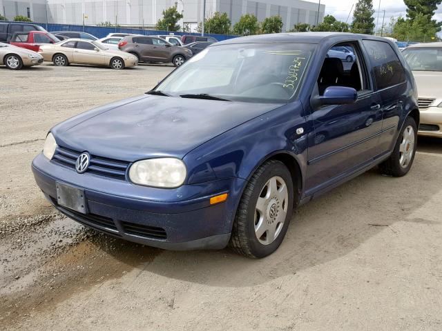 9BWBP61J024005473 - 2002 VOLKSWAGEN GOLF GL TD BLUE photo 2