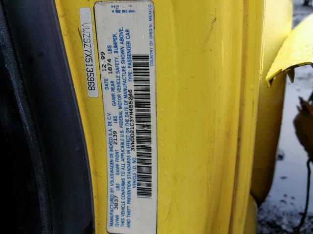 3VWDD21C3YM455246 - 2000 VOLKSWAGEN NEW BEETLE Sarı foto 10