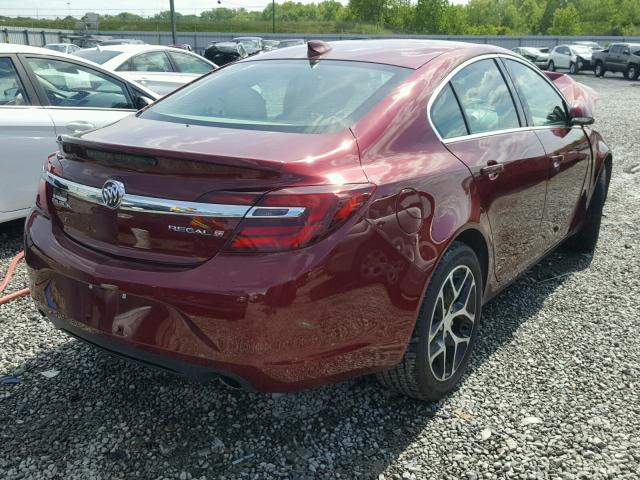 2G4GL5EX1H9181079 - 2017 BUICK REGAL SPOR RED photo 4