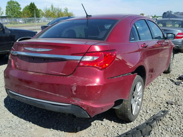 1C3CCBAB2DN606512 - 2013 CHRYSLER 200 LX RED photo 4