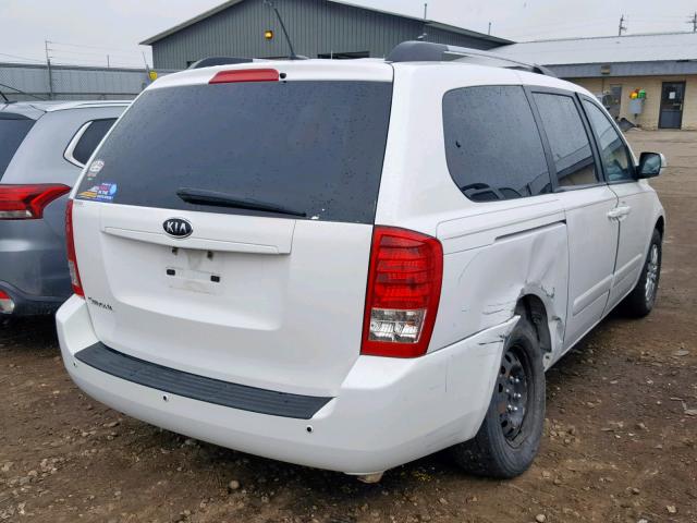 KNDMG4C7XC6500892 - 2012 KIA SEDONA LX WHITE photo 4