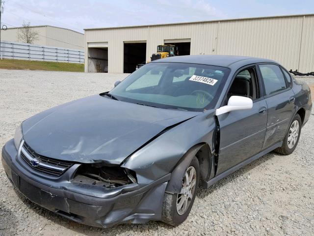 2G1WF52E349208697 - 2004 CHEVROLET IMPALA GRAY photo 2