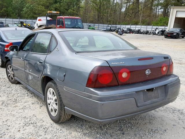 2G1WF52E349208697 - 2004 CHEVROLET IMPALA GRAY photo 3