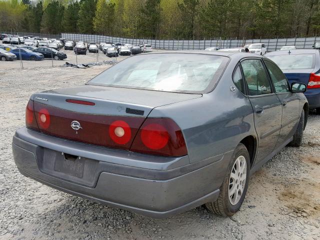 2G1WF52E349208697 - 2004 CHEVROLET IMPALA GRAY photo 4