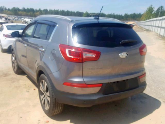 KNDPC3A27B7079961 - 2011 KIA SPORTAGE E GRAY photo 3