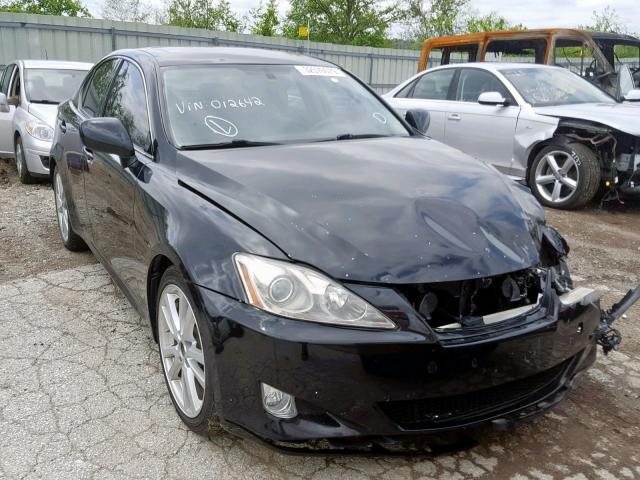 JTHBE262572012642 - 2007 LEXUS IS 350 BLACK photo 1