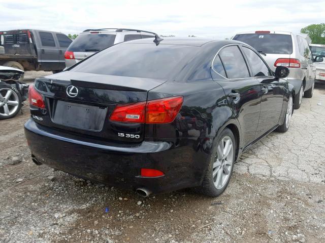 JTHBE262572012642 - 2007 LEXUS IS 350 BLACK photo 4