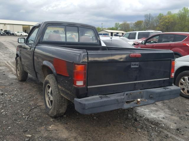 1B7FL26X6RW103371 - 1994 DODGE DAKOTA BLACK photo 3