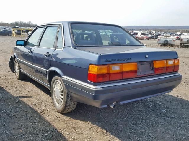 WAUFB081XHA015349 - 1987 AUDI 4000 S CUS BLUE photo 3