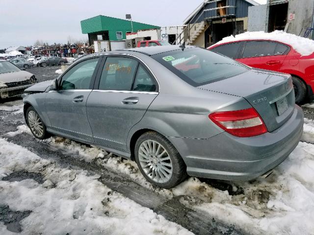 WDDGF85X88F151703 - 2008 MERCEDES-BENZ C 230 4MAT GRAY photo 3