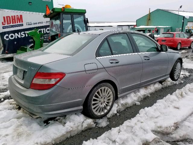 WDDGF85X88F151703 - 2008 MERCEDES-BENZ C 230 4MAT GRAY photo 4