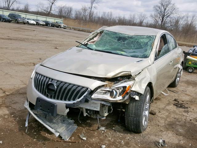 2G4GN5EX3F9140900 - 2015 BUICK REGAL PREM SILVER photo 2